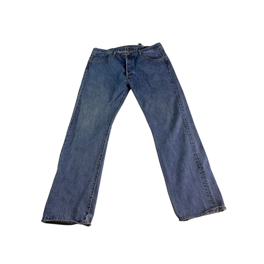 Levis 501 Jeans Mens 38x32 Blue Original Fit Straight Leg Button Fly Denim